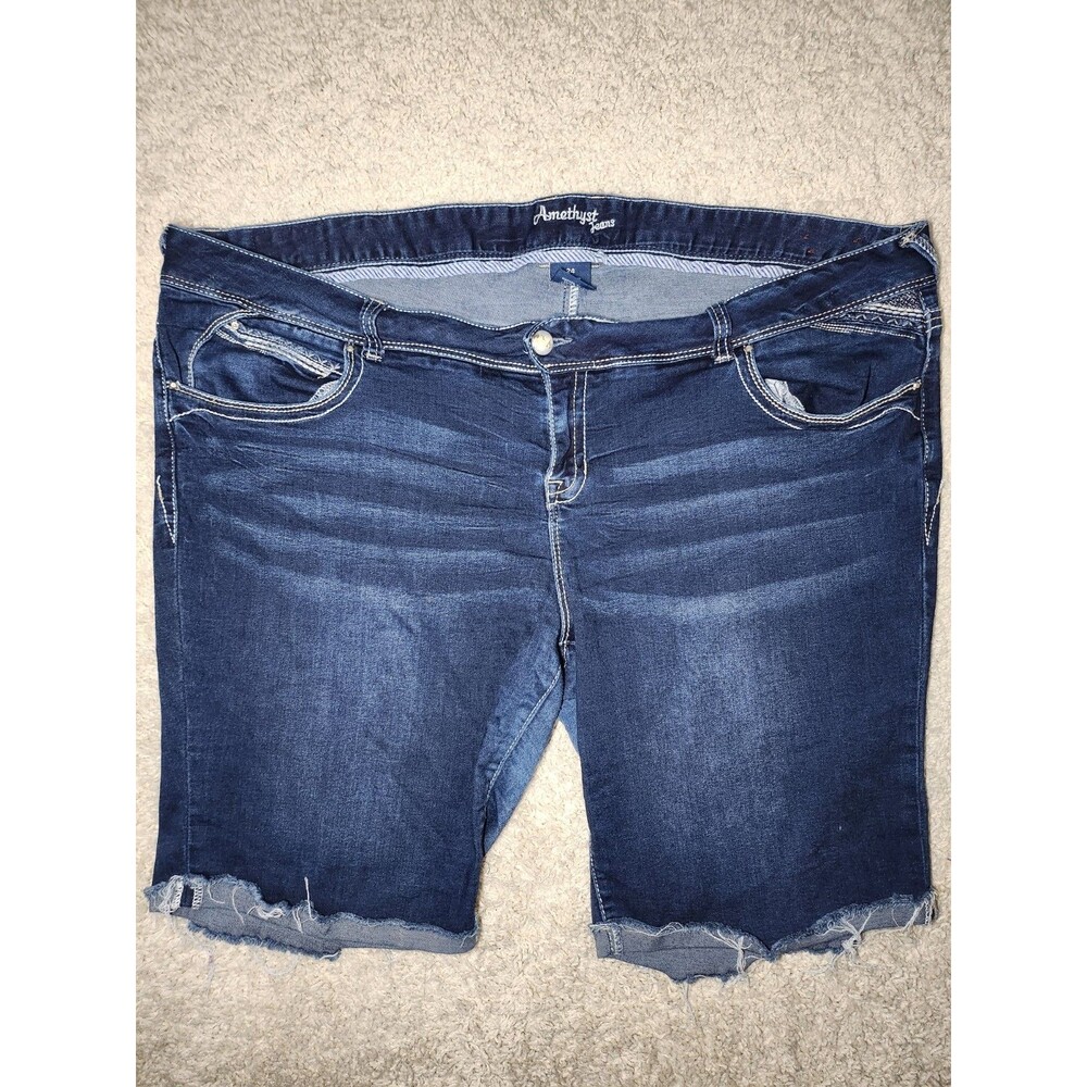 Amethyst Women’s Jean Shorts Size 24 Mid Rise Blue Denim Summer Casual